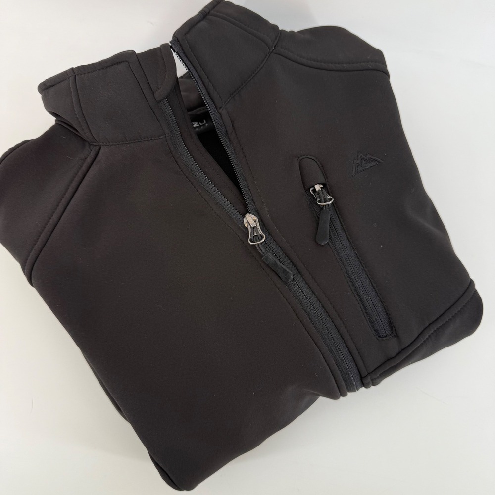 Snozu Performance Kids Black Softshell Jacket Full‎ Zip Size Small (8)
